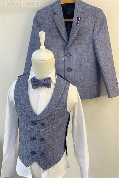 Mojo Erkek Çocuk Çift Cepli Spor Takım Elbise 20266 Mavi