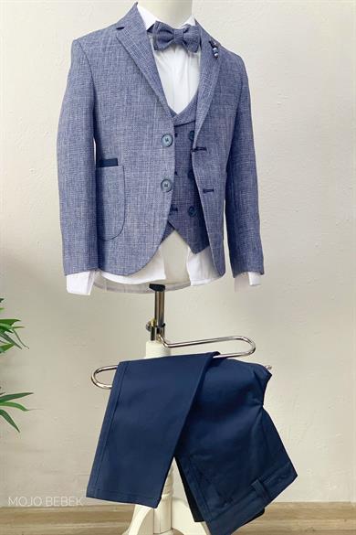 Mojo Erkek Çocuk Çift Cepli Spor Takım Elbise 20266 Mavi