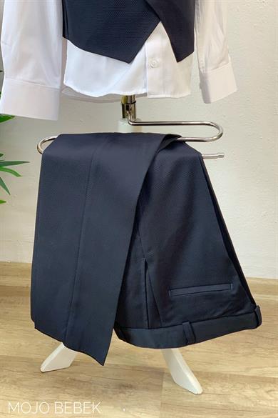 Mojo Erkek Çocuk Dokulu Klasik Yelekli Takım 20504 Lacivert