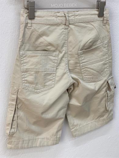 Mojo Erkek Çocuk Fermuar Detaylı Cepli Şort 2210 Bej