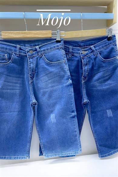 Mojo Erkek Çocuk 13-16 Yaş Garson Likralı Kot Şort Kot Mavi