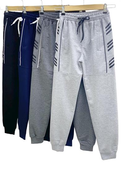 Mojo Erkek Çocuk Garson Boy Şeritli Eşofman Altı 2150 Füme