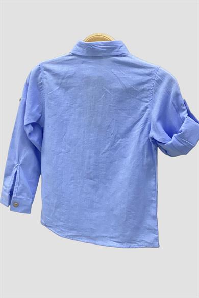 Mojo Erkek Çocuk 2-8 Yaş  Gömlek Pantolon Takım 6359 Mavi