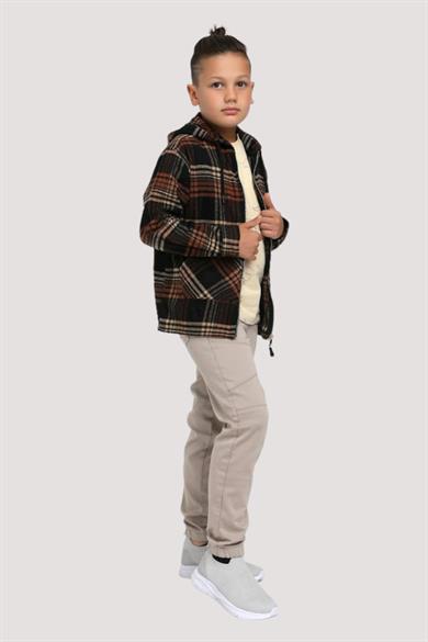 Mojo Erkek Çocuk Kanvas Pantolon 2282 Taş Rengi