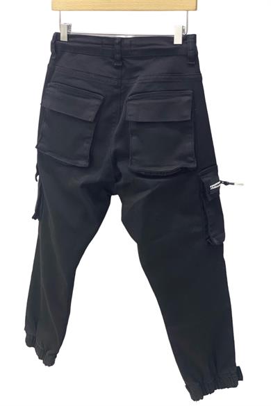 Mojo Erkek Çocuk Kargo Cepli Pantolon 2177 Siyah