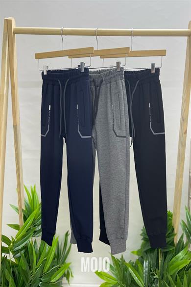 Mojo Erkek Çocuk Lastikli Paça Eşofman Altı 2151 Füme