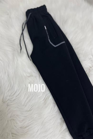 Mojo Erkek Çocuk Lastikli Paça Eşofman Altı 2151 Siyah