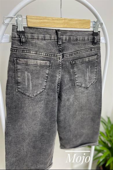 Mojo Erkek Çocuk Likralı Kot Şort LK853 Füme