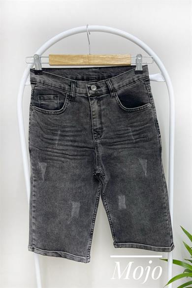 Mojo Erkek Çocuk Likralı Kot Şort LK853 Füme