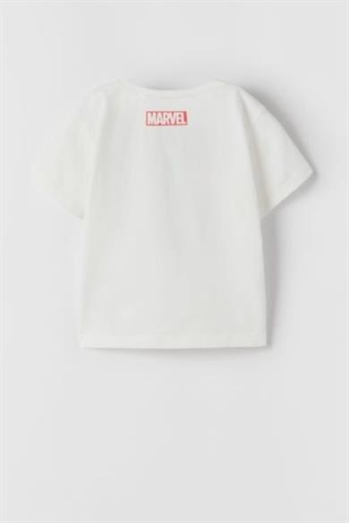 Mojo Erkek Çocuk Marvel Desenli T-shirt 1821 Beyaz