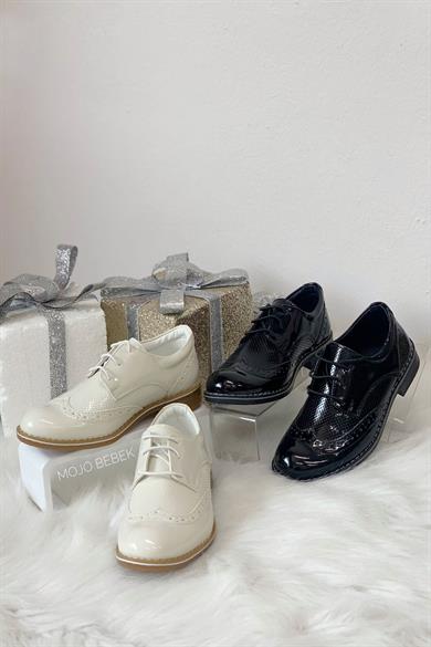 Mojo Erkek Çocuk Mıss Brava Klasik Rugan Ayakkabı 101P Krem