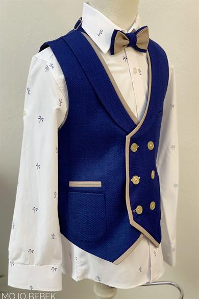 Mojo Erkek Çocuk Palmiye Gömlekli Spor Yelekli Takım 20408 Lacivert