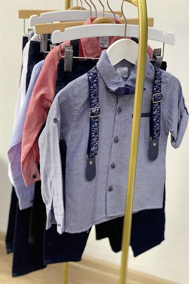 Mojo Erkek Çocuk Papyonlu Gömlek Pantolon Takım 6218 Kırmızı