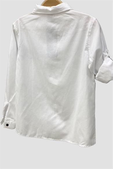 Mojo Erkek Çocuk 9-12 Yaş Papyonlu Gömlek Pantolon Takım Beyaz-Siyah