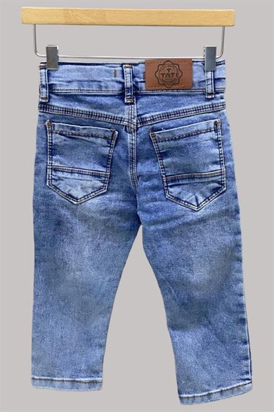 Mojo Erkek Çocuk 1-13 Yaş Slim Ft Taşlamalı Kot Pantolon Açık Mavi