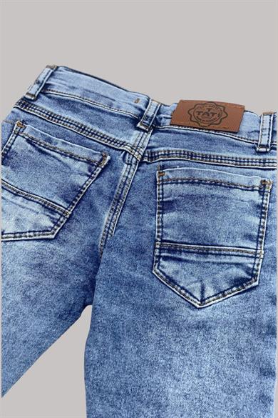 Mojo Erkek Çocuk 1-13 Yaş Slim Ft Taşlamalı Kot Pantolon Açık Mavi