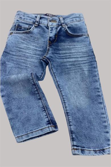 Mojo Erkek Çocuk 1-13 Yaş Slim Ft Taşlamalı Kot Pantolon Açık Mavi
