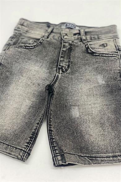 Mojo Erkek Çocuk Taşlanmış Kot Şort 919697 Füme