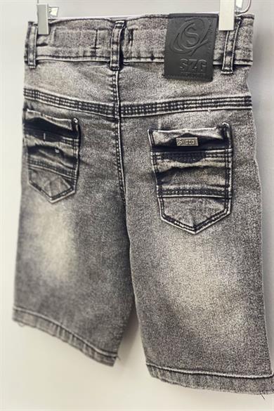 Mojo Erkek Çocuk Taşlanmış Kot Şort 919697 Füme