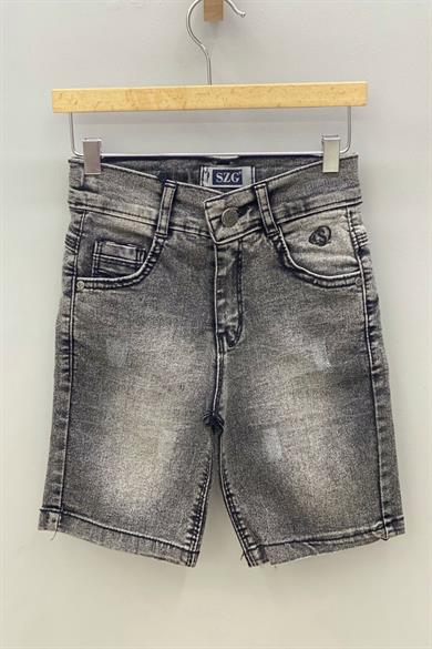 Mojo Erkek Çocuk Taşlanmış Kot Şort 919697 Füme