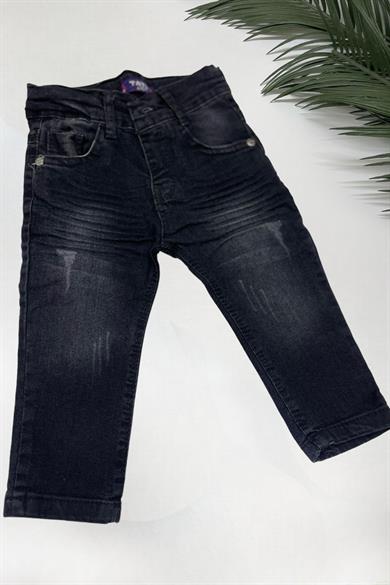 Mojo Erkek Çocuk Taşlanmış Slim Fit Kot Pantolon 2098 Siyah