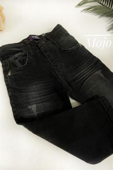 Mojo Erkek Çocuk Taşlanmış Slim Fit Kot Pantolon 2098 Siyah