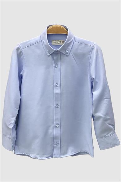 Mojo Erkek Çocuk Yakası Düğmeli Gömlek 1001235 Mavi