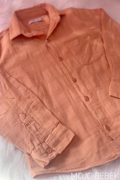 Mojo Erkek Çocuk Yazlık Spor Gömlek 22110 Somon