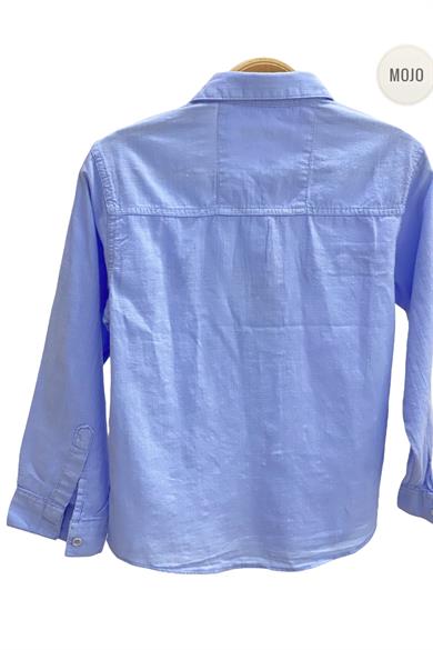 Mojo Garson Erkek Çocuk Keten Gömlek 22135 Mavi