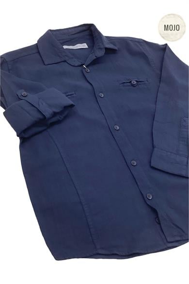 Mojo Garson Erkek Çocuk Keten Gömlek 22135 Lacivert