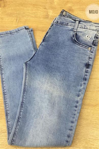 Mojo Garson Kız Çocuk  Likralı Kot Pantolon 6202 Kot Mavi