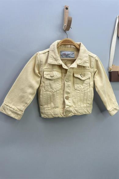 Mojo Kız Bebek 1-5 Yaş Renkli Denim Ceket Bej
