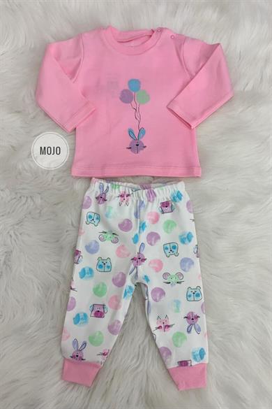 Mojo Kız Bebek 9-36 Ay Balon Figürlü İkili Takım LG6685