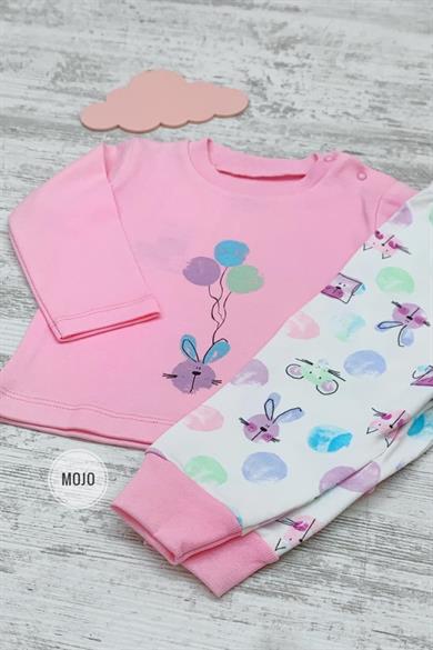 Mojo Kız Bebek 9-36 Ay Balon Figürlü İkili Takım LG6685