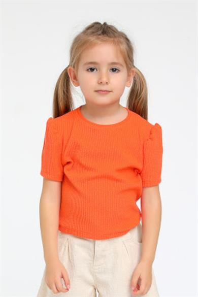 Mojo Kız Bebek Bürümcük Kumaş Body 35490 Turuncu