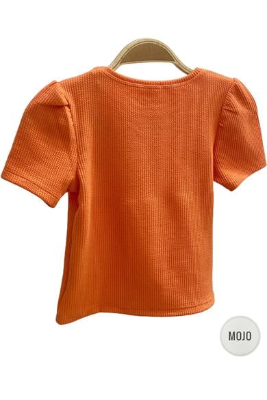 Mojo Kız Bebek Bürümcük Kumaş Body 35490 Turuncu