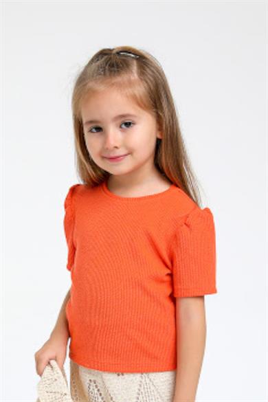 Mojo Kız Bebek Bürümcük Kumaş Body 35490 Turuncu