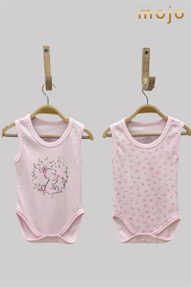 Mojo Kız Bebek Jakarlı Body 6410 Pembe