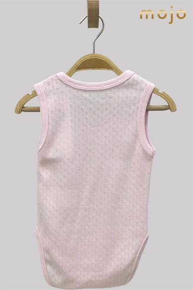Mojo Kız Bebek Tavşan Desenli Body 6409 Pembe