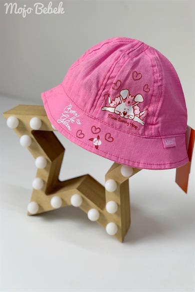Mojo Kız Bebek Tavşanlı Fötr Şapka 202003 Pembe