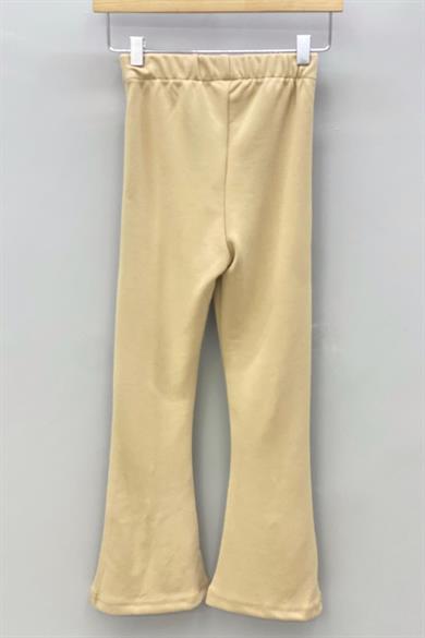 Mojo Kız Çocuk 1-14 Yaş  İspanyol Paça Yırtmaçlı Tayt 3490 Taş Rengi