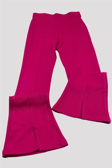 Mojo Kız Çocuk 1-14 Yaş  İspanyol Paça Yırtmaçlı Tayt 3490 Fuşya