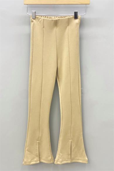 Mojo Kız Çocuk 1-14 Yaş  İspanyol Paça Yırtmaçlı Tayt 3490 Taş Rengi