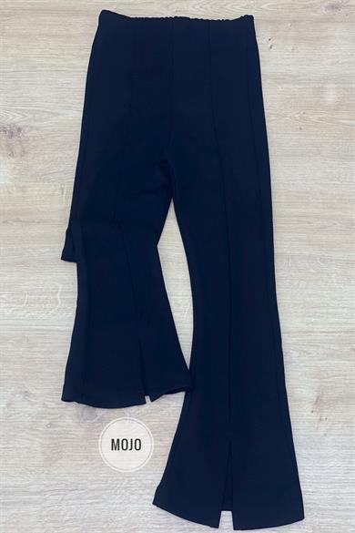 Mojo Kız Çocuk 1-14 Yaş  İspanyol Paça Yırtmaçlı Tayt 3490 Siyah