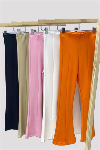 Mojo Kız Çocuk 1-14 Yaş  İspanyol Paça Yırtmaçlı Tayt 3490 Taş Rengi