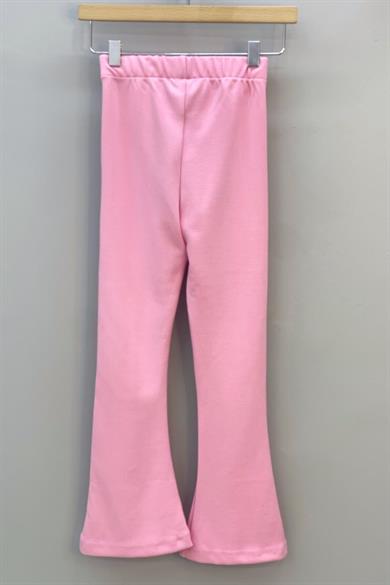 Mojo Kız Çocuk 1-14 Yaş  İspanyol Paça Yırtmaçlı Tayt 3490 Pembe