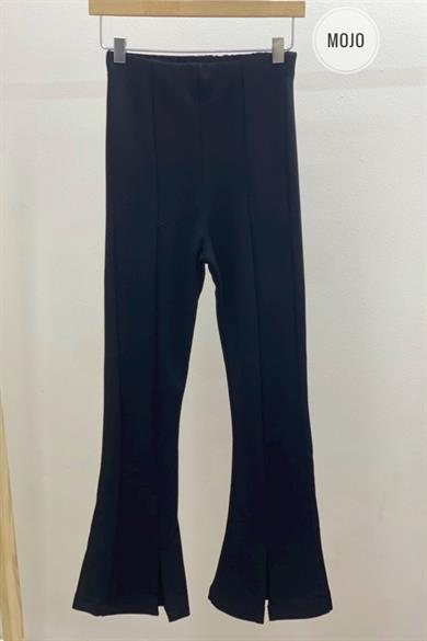 Mojo Kız Çocuk 1-14 Yaş  İspanyol Paça Yırtmaçlı Tayt 3490 Siyah