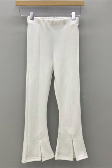 Mojo Kız Çocuk 1-14 Yaş  İspanyol Paça Yırtmaçlı Tayt 3490 Beyaz