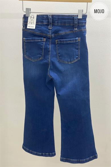 Mojo Kız Çocuk 1-6 Yaş İspanyol Paça Kot Pantolon 15005 Kot Mavi