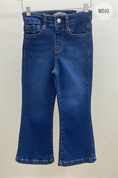 Mojo Kız Çocuk 1-6 Yaş İspanyol Paça Kot Pantolon 15005 Kot Mavi